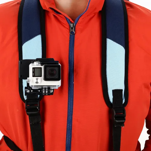 Vista 2 de Soporte para correa de mochila Soporte rápido de clip compatible con GoPro Hero 13, 12, 11, 10, 9, 8, 7, 6, 5, 4, Session, 3+, 3, 2, 1, Hero (2018)