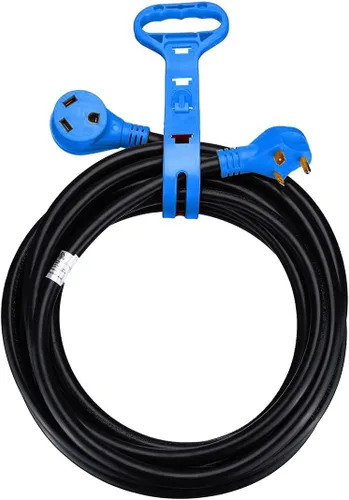Vista 5 de Miady Cable de extensión resistente de 30 amperios para caravana, diseño fácil de desenchufar con organizador de cables, calibre 10, certificación