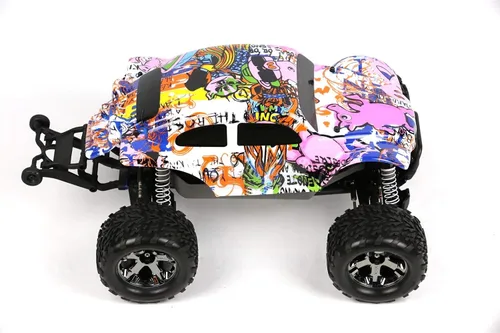 Vista 5 de SummitLink Reemplazo de estilo de cerdo rosa con graffiti de cuerpo personalizado compatible para automóvil o camión RC escala 1/10