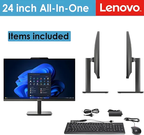 Vista 4 de Lenovo 24 All-in-One Intel i3-N305 8-Core Desktop Computer, 8GB DDR4, 512GB PCIe SSD, Lifetime Office 365 for Web, 23.8" 1080P AIO for Home, WiFi
