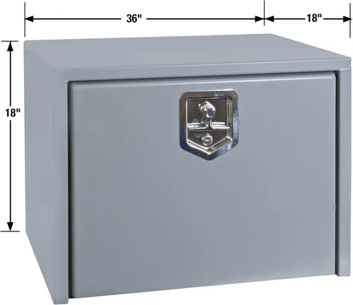 Vista 2 de Buyers Products 1702905 - Caja de herramientas de acero imprimado para camión, 18 x 18 x 36 pulgadas, fabricada en los Estados Unidos, caja