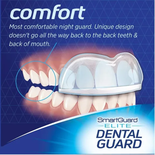 Vista 4 de Protección dental SmartGuard Elite (2 protectores 1 estuche de viaje) Protector nocturno personalizado para dientes frontales contra el rechinar