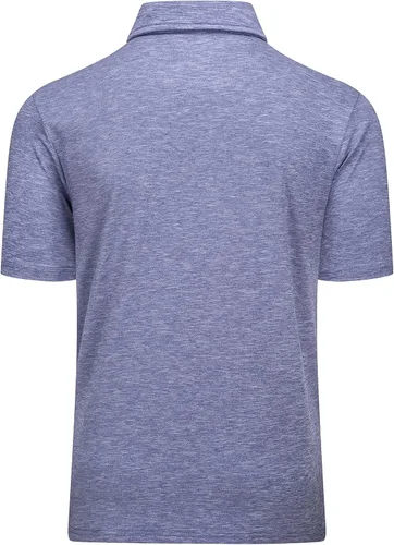 Vista 2 de TACVASEN Polo de golf casual para hombre, manga corta, verano, 3 botones, color liso, estilo clásico