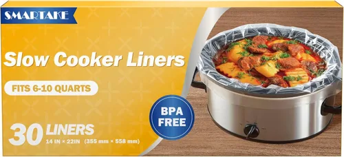 Vista 11 de SMARTAKE Forros para olla de cocción lenta, bolsas de cocina desechables de tamaño grande de 13" x 21", se ajustan de 3QT a 8QT para olla de cocción