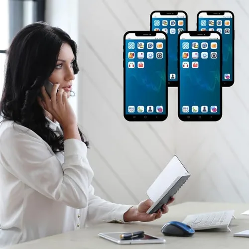 Vista 3 de XBLUE Sistema telefónico Cloud para pequeñas empresas para (3) teléfonos iPhone/Android. Utiliza tu teléfono inteligente como extensiones de sistema