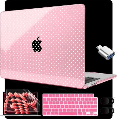 Vista 52 de MEEgoodo Funda para MacBook Air M4/M3/M2 de 15.3 pulgadas 2025 2024 2023, compatible con el modelo (A3241/A3114/A2941) para MacBook Air de 15