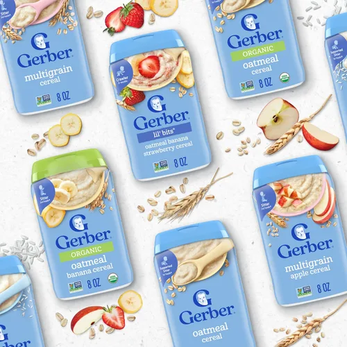 Vista 10 de Gerber Baby Cereal Organic 2nd Foods, Grain & Grow, avena banana, 8 onzas (paquete de 6)