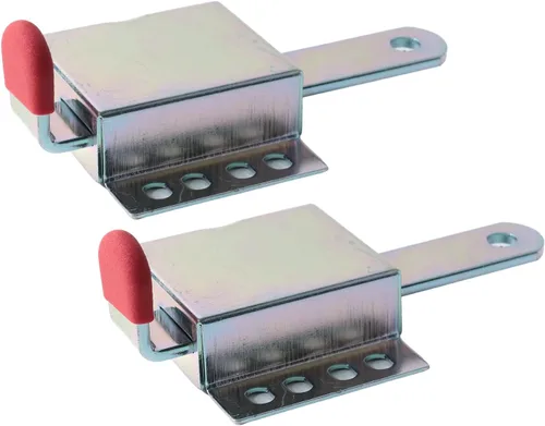 Vista 7 de Paquete de 1 cerraduras de puerta de garaje resistentes, acero galvanizado de color, pestillo de bloqueo interior manual para puertas de garaje