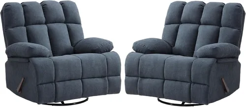 Vista 12 de Eiayeebil Silla reclinable extra grande, sillón reclinable basculante de 360° para hombre grande, sillón reclinable manual extra ancho, sofá