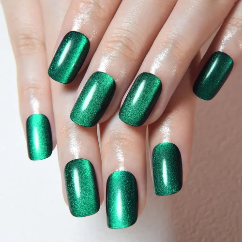 Vista 22 de evpct-Uñas postizas de gel a presión estilo bailarina y ojo de gato; cuadradas y medianas, con pegamento, reutilizables, suaves, acrílicas