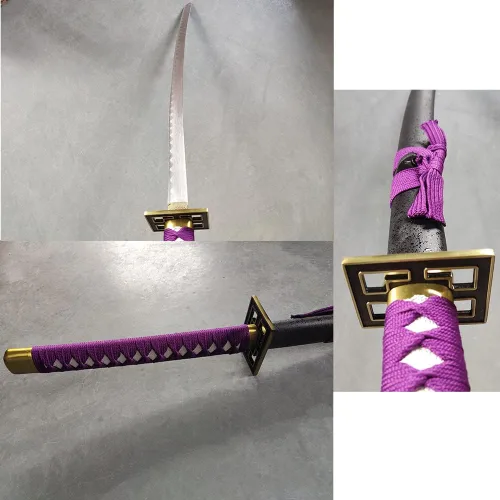 Vista 6 de 40.9" Metal Carbon Steel Anime Katana Kuchiki Byakuya's Senbonzakura Samurai Sword for Cosplay, Collection