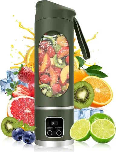 Vista 10 de Licuadora Portátil Personal Eléctrica USB, 500ML Licuadora Portátil para Batidos y Smoothies, Licuadoras Pequeñas, Mezcla, Compacta, Conveniente