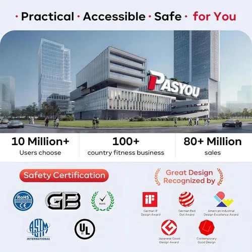 Vista 8 de PASYOU Adjustable Weight Bench for Home Gym, Foldable Workout Benches with 660LBS, Exercise Bench for Incline Decline Flat Bench Press, Foldable