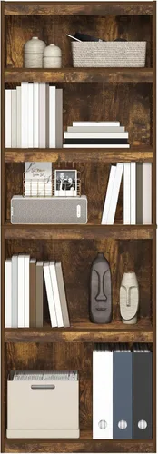 Vista 25 de Furinno Jaya Simply Home Librería abierta de 6 niveles, roble francés