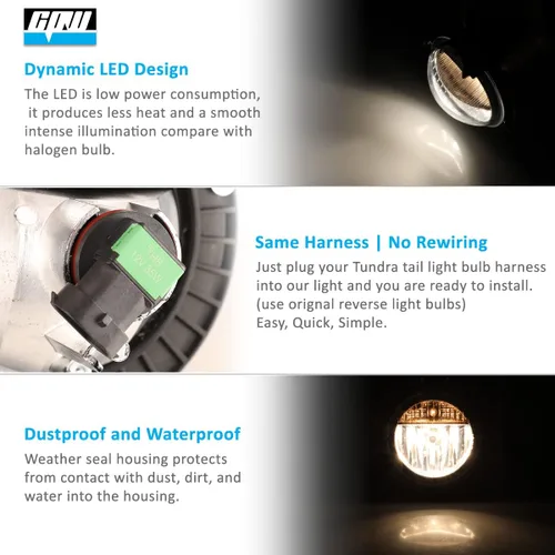 Vista 6 de CPW Luces antiniebla OEM para mini Cooper 2007 2008 2009 2010 2011 2012 2013 2014 2015 Mini Cooper lado conductor y pasajero conducción delantera