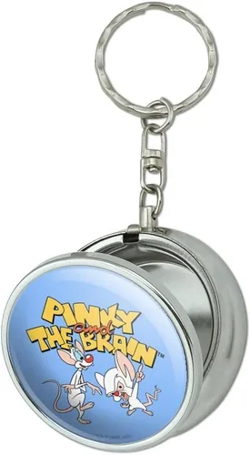 Pinky & the Brain - Llavero portátil con logotipo de viaje, tamaño de viaje, con soporte para cigarrillos