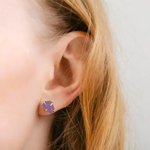 Vista 17 de Pendientes de tuerca de piedra preciosa cruda, idea de regalo para el día de la madre, graduación, moda de verano