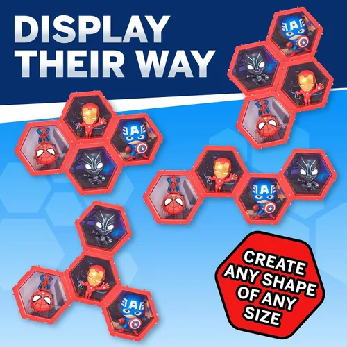 Vista 6 de Wow! PODS 4D Marvel Spiderman - Figura única conectable y coleccionable de Bobblehead, exhibición de pared/estante, figura de Spiderman, juguetes