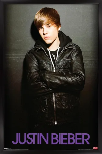 Vista 8 de Trends International Justin Bieber - Póster de pared de amor, 14.725 x 22.375 pulgadas, versión enmarcada de madera de granero