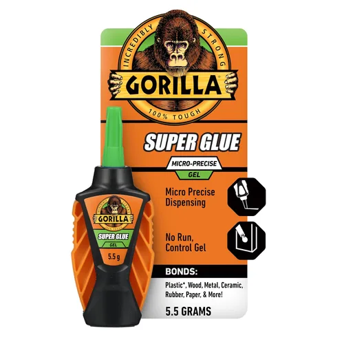 Vista 11 de Gorilla Micro Precise Super Glue Gel, pegamento cianoacrilato, configuración rápida, herramienta de dispensación precisa, tapa anti-obstrucción