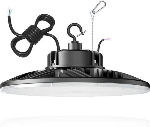 Vista 10 de Luz LED UFO-LED de 150 W, con certificación UL y DLC, 5000 K, luz diurna 21000 lm, 0-10 V regulable LED de alta bahía, accesorio de iluminación