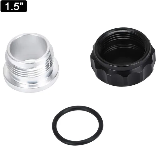 Vista 3 de PTNHZ OD 1,5" 38mm Tapa de cuello de llenado de aleación de aluminio negro para tanque de combustible, aceite y agua