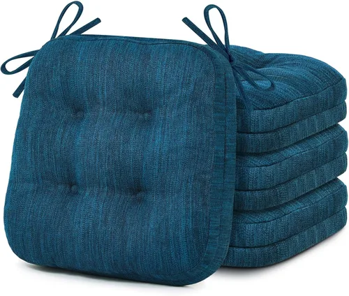 Vista 30 de Shinnwa Juego de 2 cojines para silla de comedor, cojines para silla de cocina de espuma viscoelástica de doble capa, almohadillas de asiento