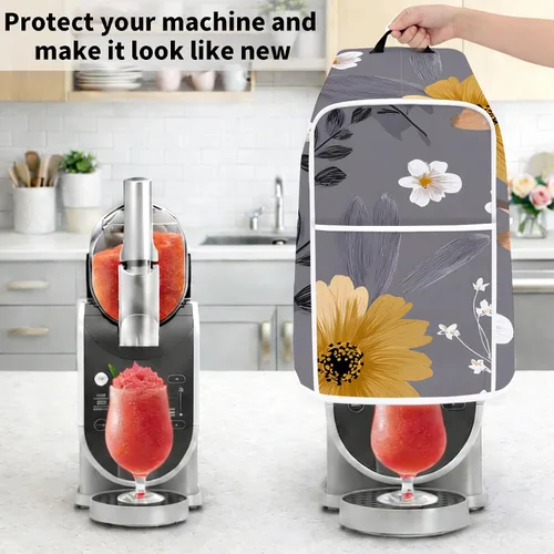 Vista 5 de Cubierta para máquina de granizado, impermeable, a prueba de polvo, antiestática, protector universal para máquina de bebidas congeladas