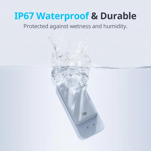 Vista 8 de SwitchBot Sensor de agua WiFi, detector inteligente de fugas de agua, alertas ajustables de 100 dB y alertas de aplicaciones, impermeable IP67