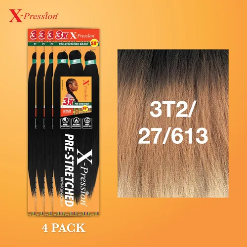 Vista 89 de Sensationnel X-Pression - Trenzas prestiradas, 3 unidades, 58 pulgadas, paquete de 1 unidad, 1B
