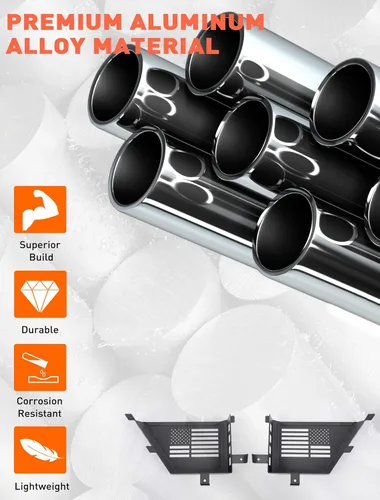 Vista 3 de Savadicar Bolsillos Metálicos para Puerta Delantera Compatibles con Jeep Wrangler JK JKU 2011-2018, Accesorios de Almacenamiento para Puerta