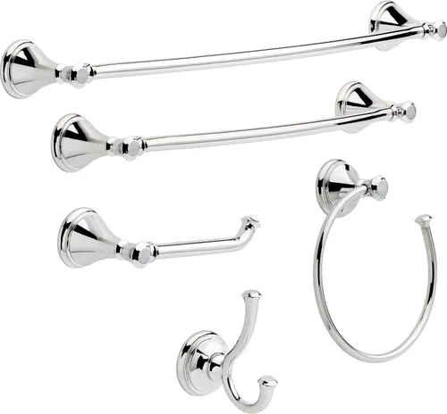 Vista 2 de Delta Faucet Cassidy. Estante de vidrio con barra, de 24 pulgadas., 79710