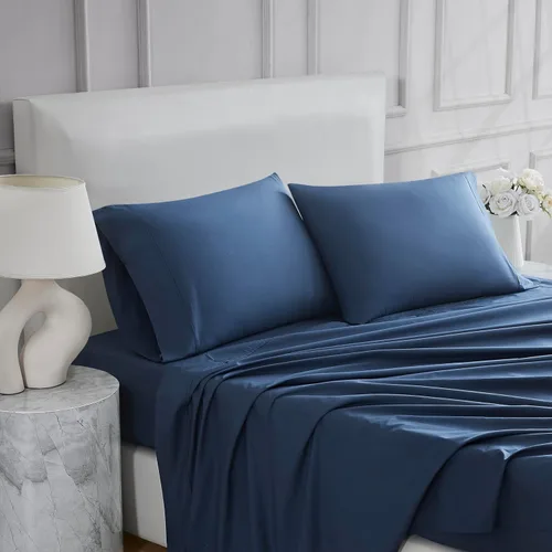 Vista 16 de Linen Closet Juego de sábanas tamaño individual – 100% algodón natural percal, juego de sábanas de cama individual de 3 piezas refrescante