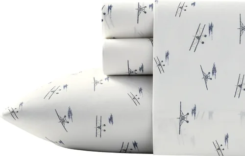 Vista 95 de Eddie Bauer - Juego de sábanas individuales XL, sábanas de percal de algodón, sábanas frescas y crujientes, ideales para dormitorio
