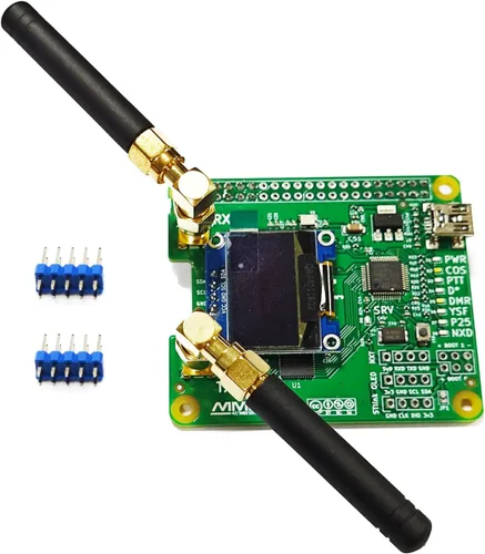 Vista 3 de AURSINC MMDVM - Módulo de punto de acceso dúplex doble sombrero V1.5.2 con pantalla OLED de 0.96 compatible con P25 DMR YSF NXDN DMR ranura 1 + Con
