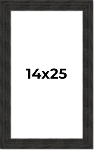 Vista 13 de Poster Palooza 14x25 Distressed/Aged Antique Silver Complete Wood Picture Frame with UV Acrylic Plexiglass, Foam Board Backing & Hardware Included