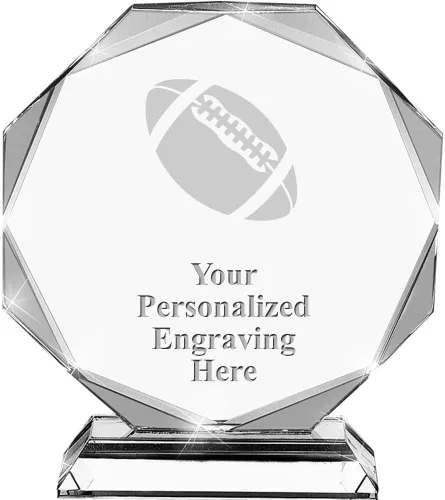 Vista 11 de Premio de cristal personalizado de 6.75 pulgadas con grabado - Premios de trofeos personalizados