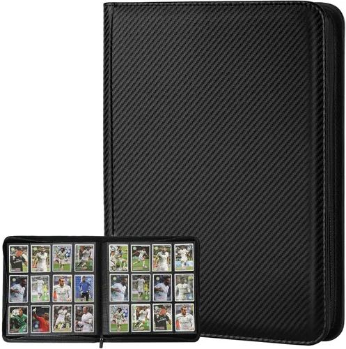 Vista 10 de GERMUN Carpeta Mini de Tarjetas de 1 Bolsillo, Carpeta de Tarjetas Coleccionables de 80 Bolsillos, Álbum Pequeño Premium de Colección de Tarjetas