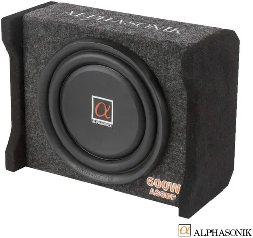 Vista 3 de Alphasonik AS8DF subwoofer de 8 pulgadas de 600 vatios de 4 ohmios de fuego descendente de montaje superficial, woofer de graves sellado