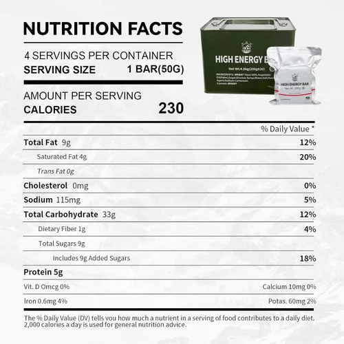 Vista 2 de Raciones de comida de emergencia listas para comer, larga vida personal, 18400 calorías, pestañas de supervivencia perfectas para camping