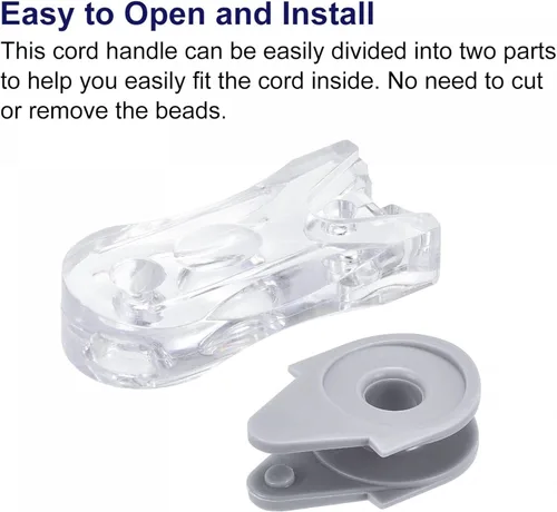 Vista 4 de uxcell Pesos para cable ciego, 8 piezas de 3.543 in para cortina de ventana con cuentas de asa de cadena romana vertical, accesorios para persianas