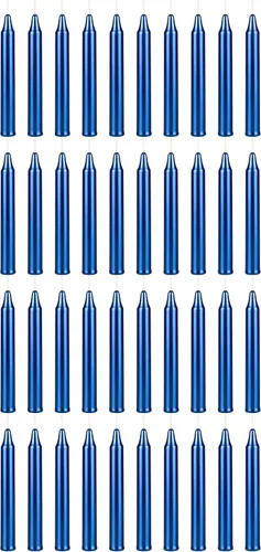 Vista 55 de MEGA CANDLES 20 piezas de velas cónicas sin perfume negras exquisitas, 10.2 cm de alto x 1.3 cm de diámetro, Campanas mágicas, Encantamiento