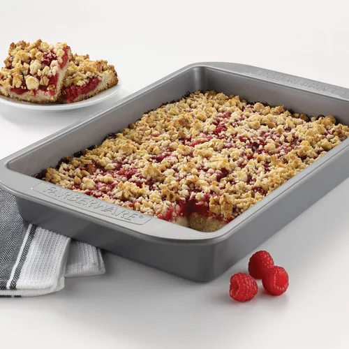 Vista 12 de Farberware Bandeja antiadherente para hornear / molde antiadherente para tartas, rectangular, 9 x 13 pulgadas, gris