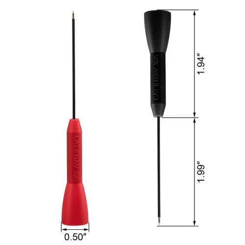 Vista 2 de ANCIRS sondas de prueba de aguja de 6.6 ft m, prueba no destructiva del multímetro 600V/10A para Fluke conduce tl71 tl75