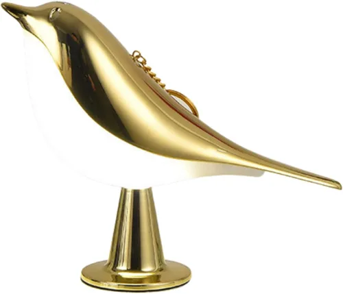 Vista 8 de Lámpara de mesa con control táctil de mesita de noche, lámparas de aroma, con forma de pájaro, con puerto de carga USB, 3 vías, regulable, luz