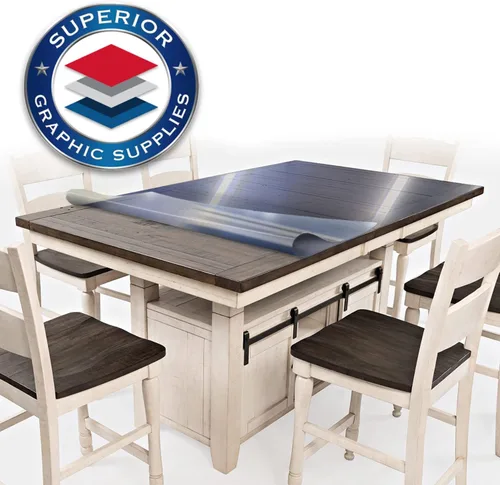 Vista 2 de Superior Graphic Supplies Plástico transparente de 48 x 24 pulgadas - 0.059 in de grosor, cubierta de plástico o protector de vinilo de PVC