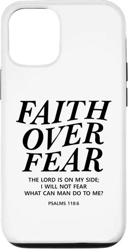 Vista 28 de Faith Over Fear Bible Verse Christian Religious Men Women Case for iPhone 17