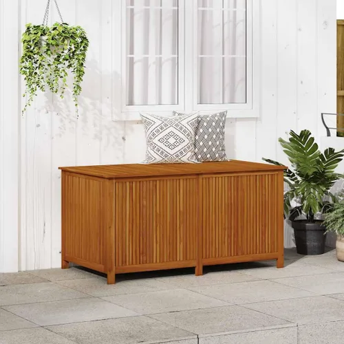 Vista 2 de vidaXL Caja de almacenamiento de madera para exteriores con tapa de elevación de gas, baúl de terraza con bolsa impermeable con cremallera
