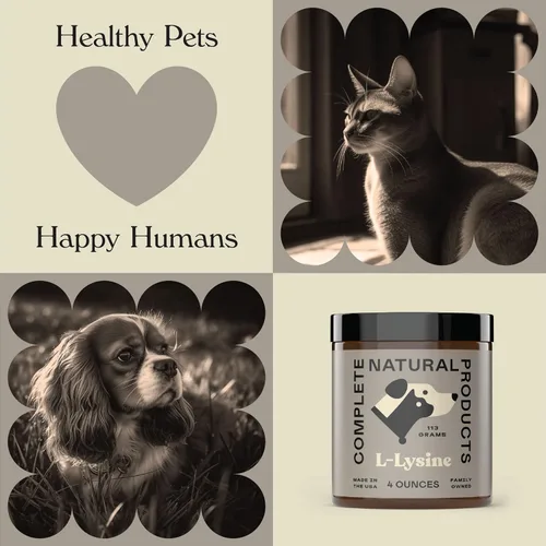 Vista 6 de Complete Natural Products Polvo de L-lisina para mascotas - 4oz - Polvo puro de L-lisina