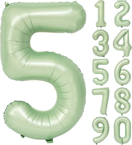 Vista 459 de Globos de 40 pulgadas con números de caramelo, papel de aluminio de helio, globos de látex de Mylar para fiesta de cumpleaños, decoración digital 0